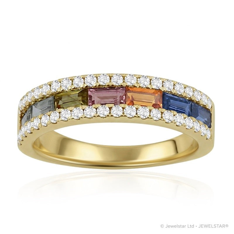 R-52504-CS-Y  Diamond & Colour Sapphire Ring
