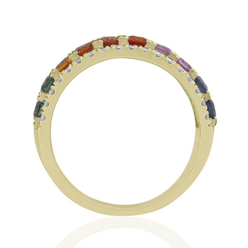 R-52507-CS-Y  Diamond & Colour Sapphire Ring