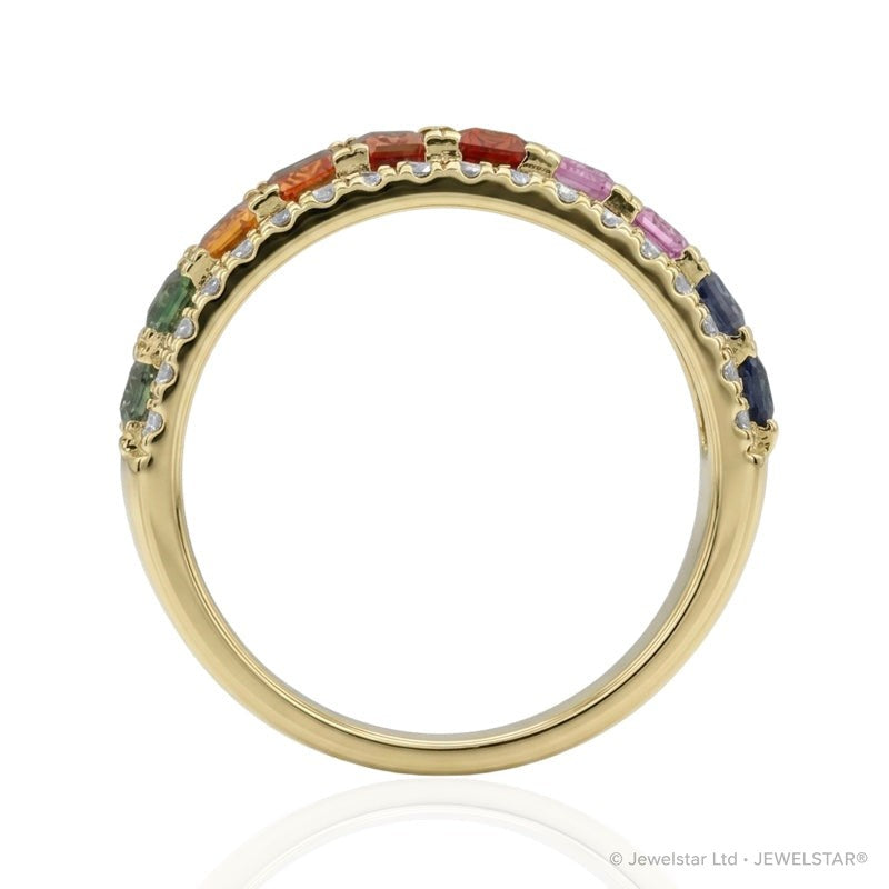 R-52507-CS-Y  Diamond & Colour Sapphire Ring
