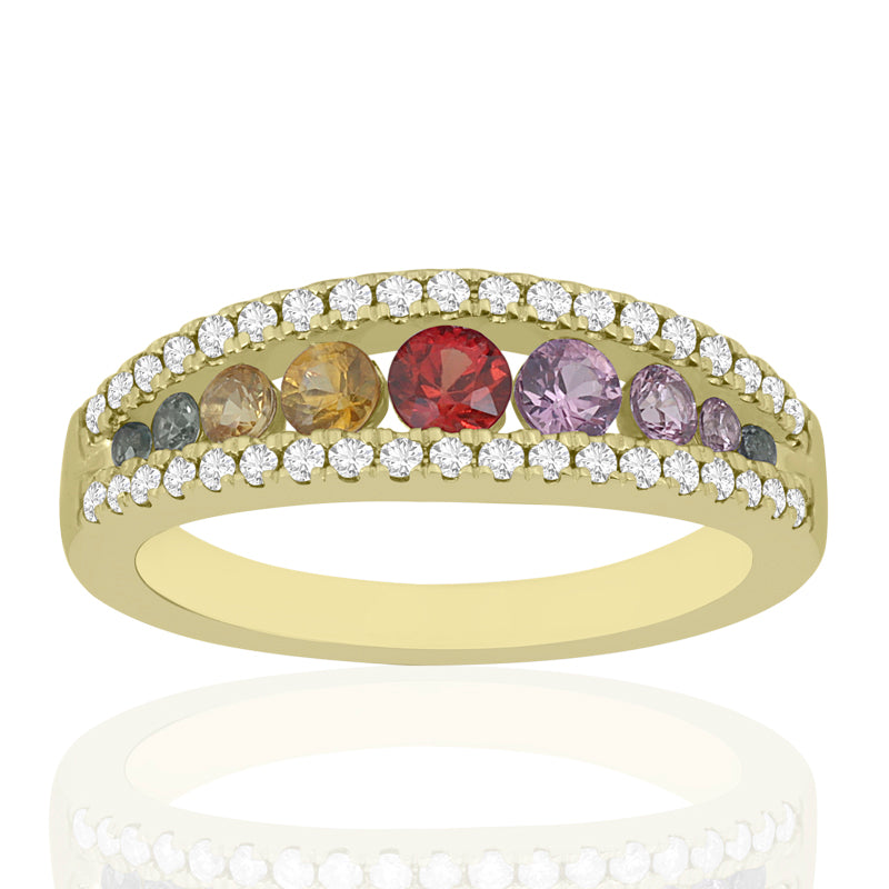 R-52508-CS-Y  Diamond & Colour Sapphire Ring