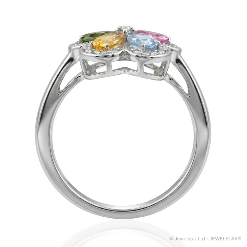 R-52509-CS-W  Diamond & Colour Sapphire Ring