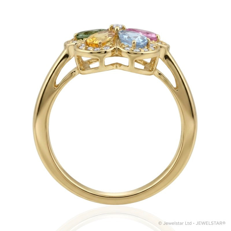 R-52509-CS-Y  Diamond & Colour Sapphire Ring