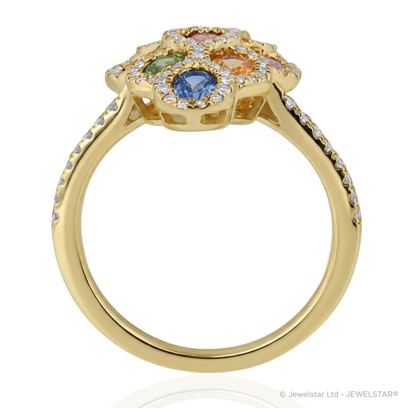 R-52510-CS-Y  Diamond & Colour Sapphire Ring