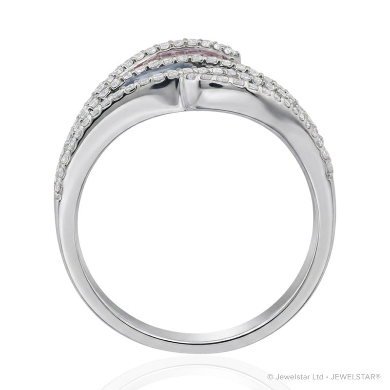 R-52512-CS-W  Diamond & Colour Sapphire Ring