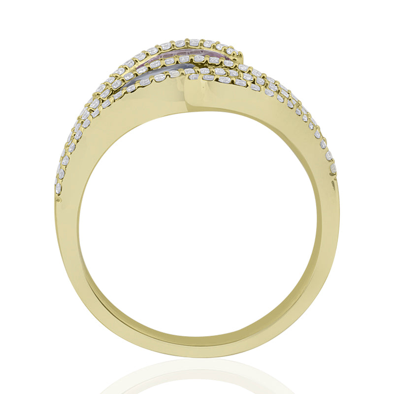 R-52512-CS-Y  Diamond & Colour Sapphire Ring
