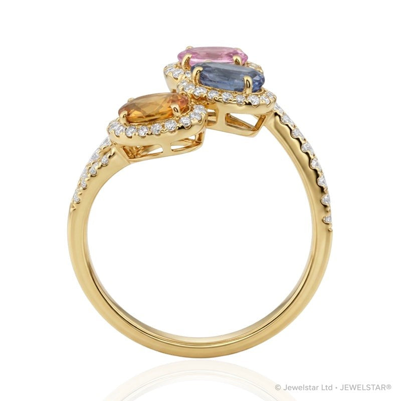 R-52513-CS-Y  Diamond & Colour Sapphire Ring