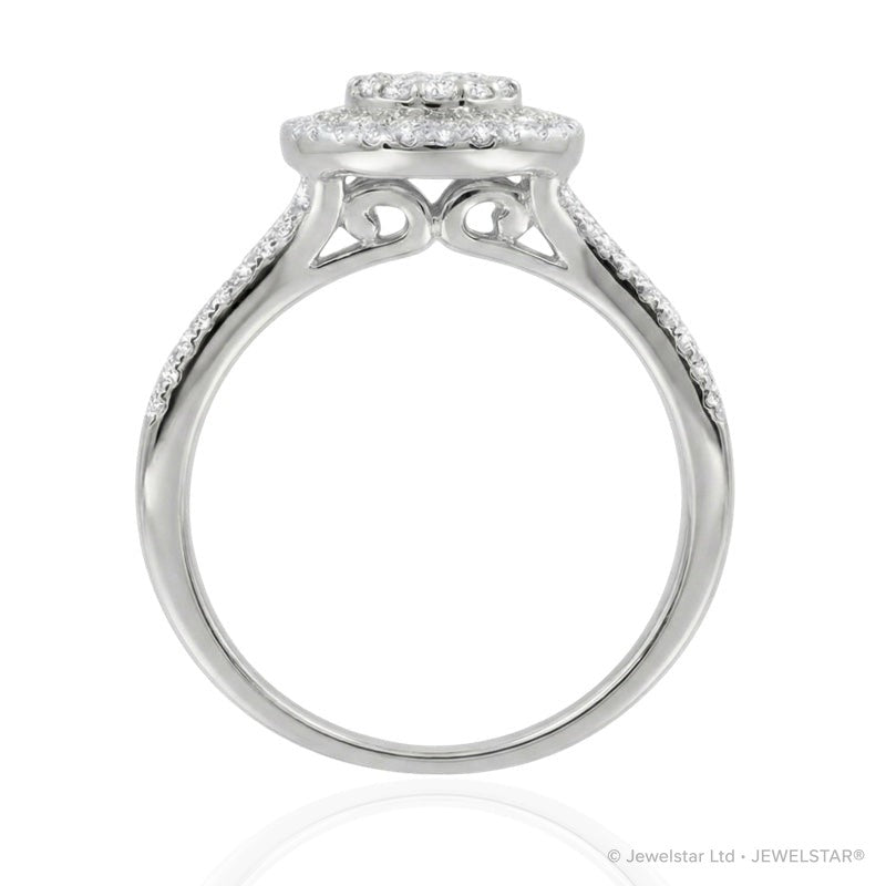 R-60050-AD-W  Diamond Cluster Ring 0.50ct