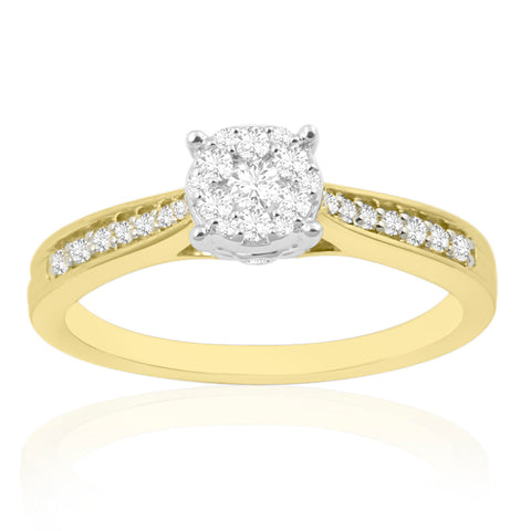 R-62030-AD-Y  Diamond Solitaire/Cluster Ring