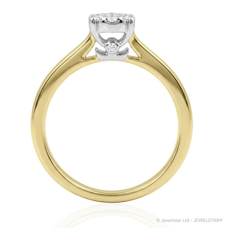 R-62030-AD-Y  Diamond Solitaire/Cluster Ring 0.30ct