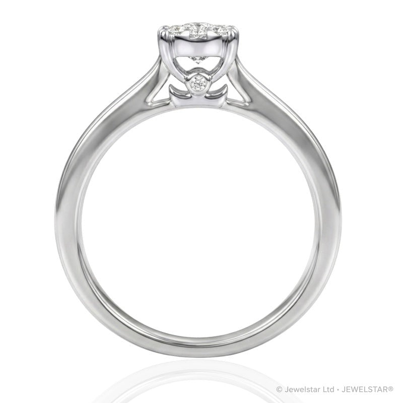 R-62040-AD-W  Diamond Solitaire/Cluster Ring 0.40ct