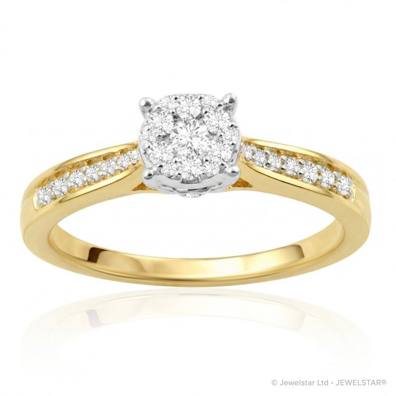 R-62040-AD-Y  Diamond Solitaire/Cluster Ring 0.40ct