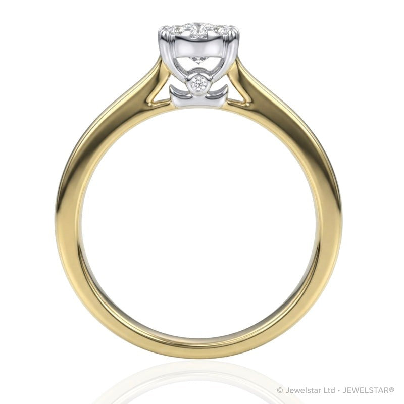 R-62040-AD-Y  Diamond Solitaire/Cluster Ring 0.40ct