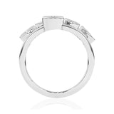 R-67501-AD-W  Diamond Five Stone Bubble Ring