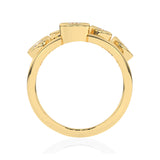R-67501-AD-Y  Diamond Five Stone Bubble Ring