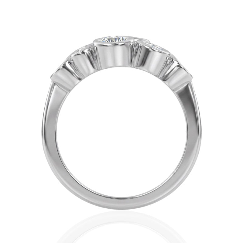 R-67801-AD-W  Diamond Bubble Ring