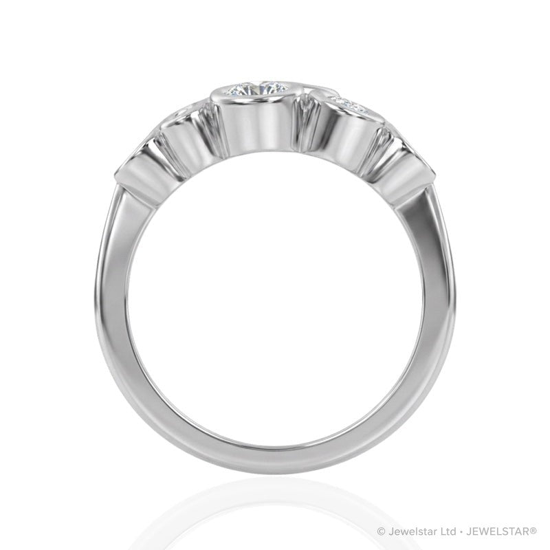 R-67801-AD-W  Diamond Bubble Ring