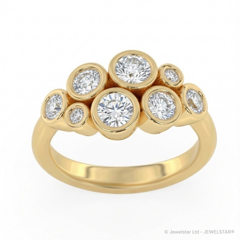 R-67801-AD-Y  Diamond Bubble Ring