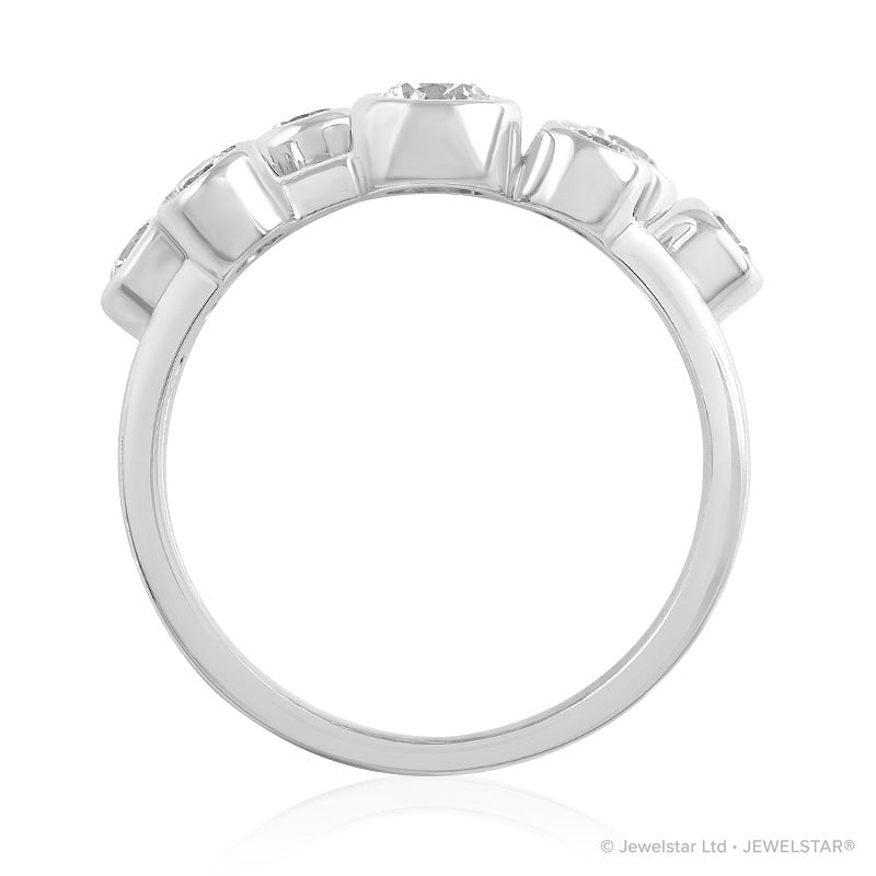 R-67901-AD-W  Diamond Bubble Ring