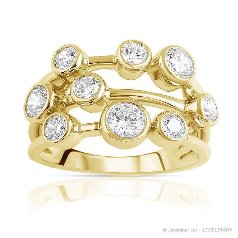 R-67901-AD-Y  Diamond Bubble Ring