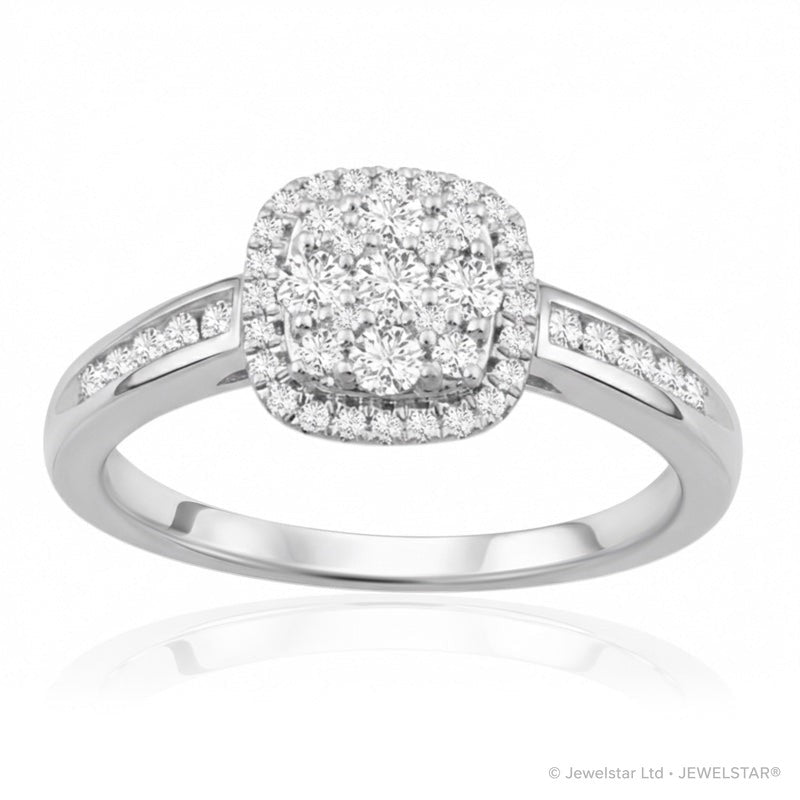 R-69251-AD-W  Diamond Cluster Ring 0.50ct