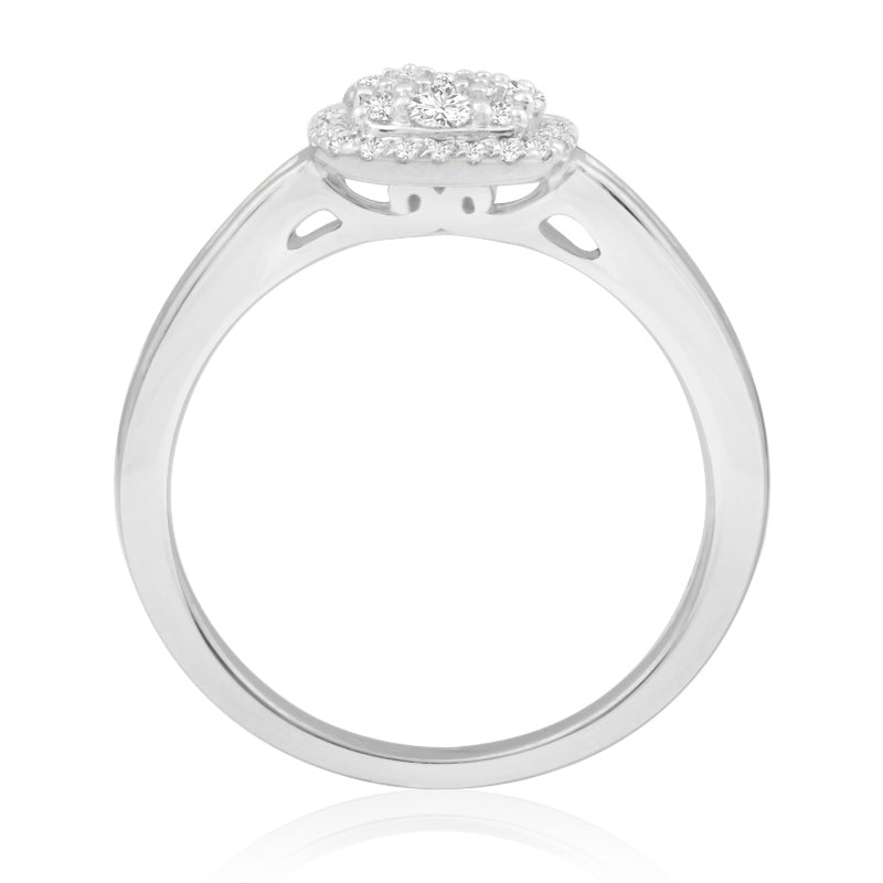 R-69251-AD-W  Diamond Cluster Ring
