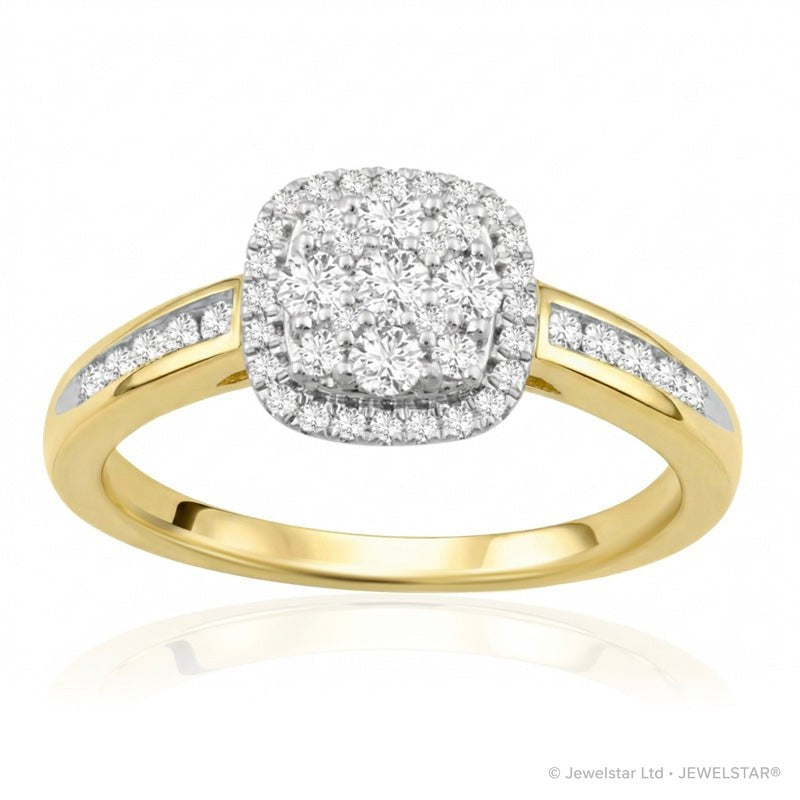 R-69251-AD-Y  Diamond Cluster Ring 0.50ct