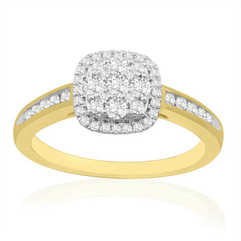 R-69251-AD-Y  Diamond Cluster Ring