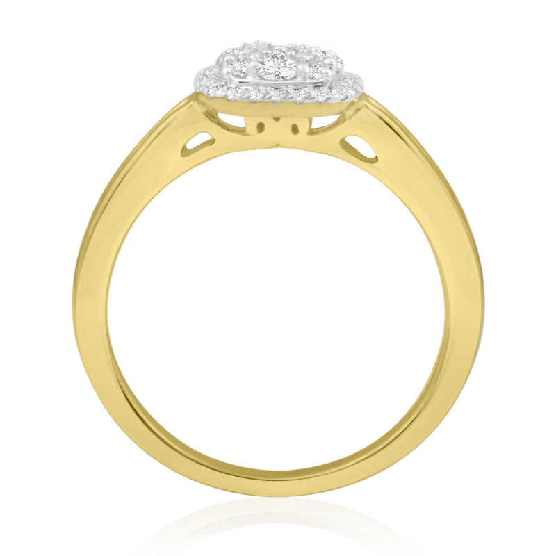 R-69251-AD-Y  Diamond Cluster Ring