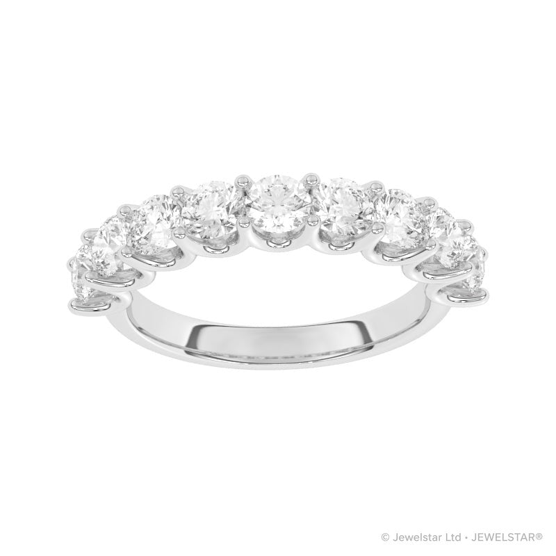 R-81240-AD-W  1.80ct Lab Diamond Nine Stone Ring