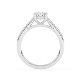 R-81501-AD-W  1.20ct D/VS Brilliant Cut Lab Diamond Solitaire Ring & Diamond Set Shoulders (IGI Report Included)