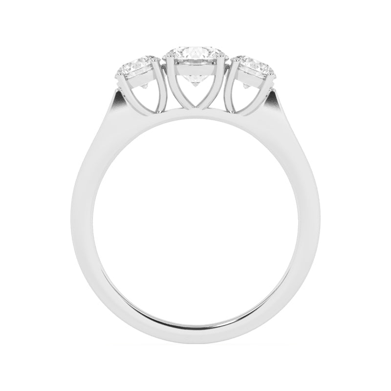 R-82100-AD-W  1.00ct Lab Diamond Three Stone Ring
