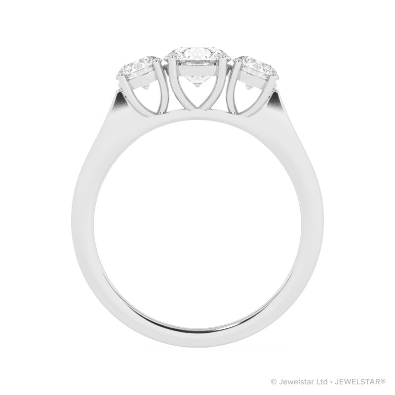 R-82100-AD-W  1.00ct Lab Diamond Three Stone Ring