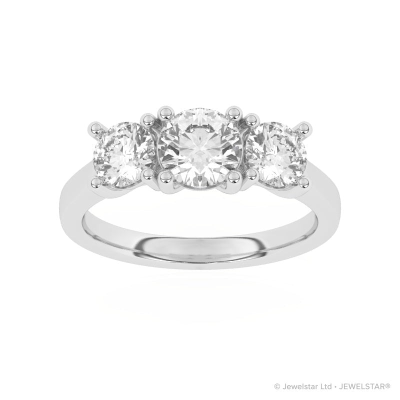 R-82200-AD-W  2.00ct Lab Diamond Three Stone Ring