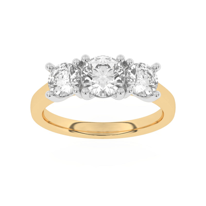 R-82200-AD-Y  2.00ct Lab Diamond Three Stone Ring