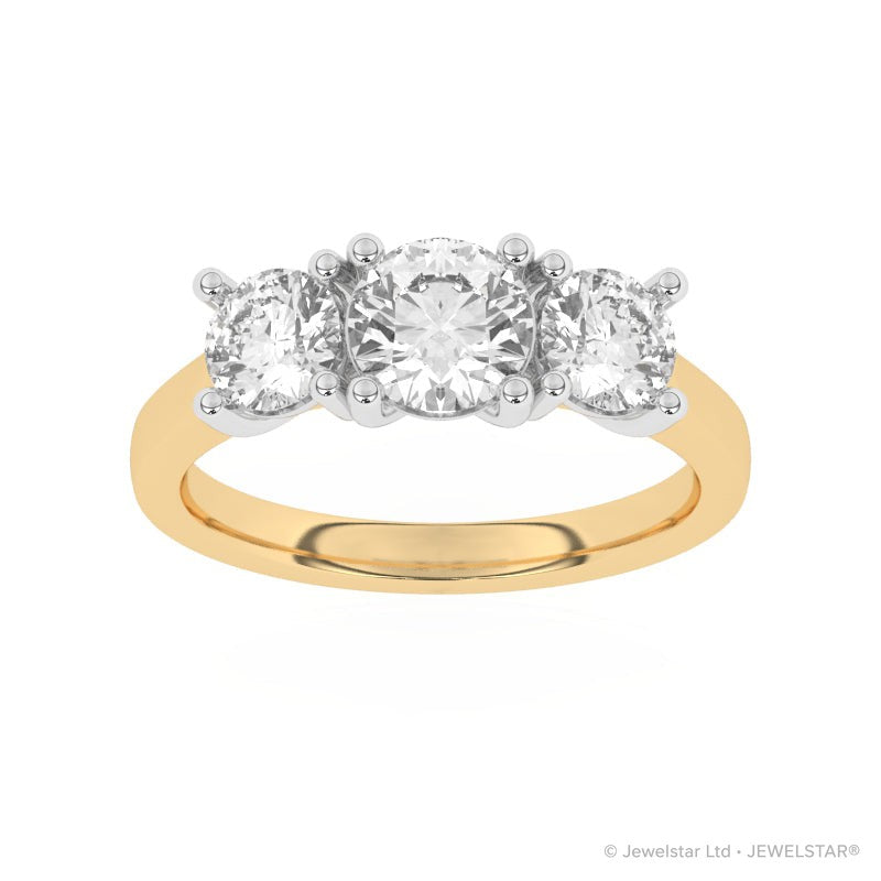 R-82200-AD-Y  2.00ct Lab Diamond Three Stone Ring