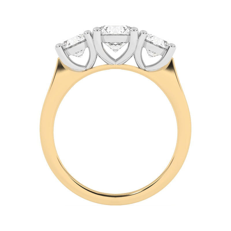 R-82200-AD-Y  2.00ct Lab Diamond Three Stone Ring