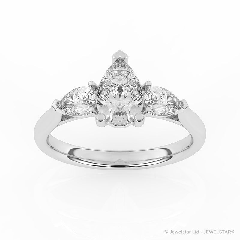 R-82310-AD-W  1.40ct Lab Diamond Three Stone Ring