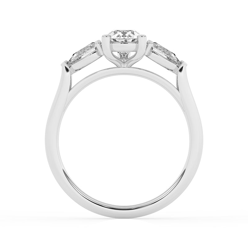 R-82310-AD-W  1.20ct Lab Diamond Three Stone Ring