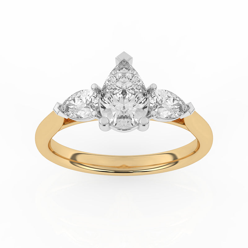 R-82310-AD-Y  1.20ct Lab Diamond Three Stone Ring