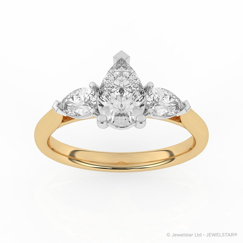 R-82310-AD-Y  1.40ct Lab Diamond Three Stone Ring