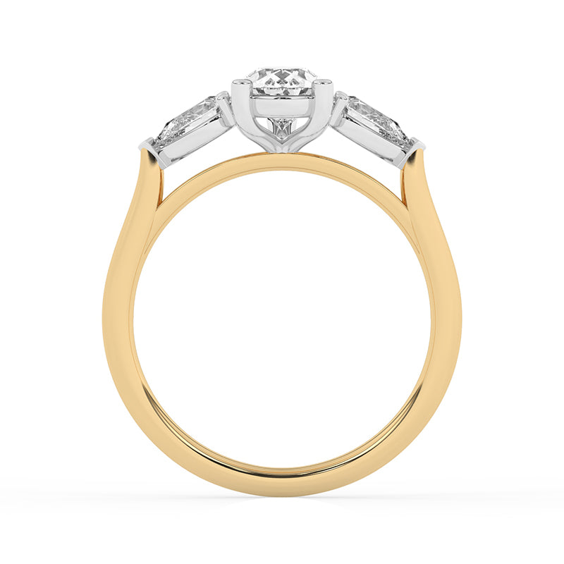 R-82310-AD-Y  1.20ct Lab Diamond Three Stone Ring