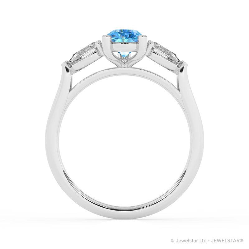 R-82310-BL-W  1.40ct Lab Diamond Three Stone Ring (IGI Report Included)