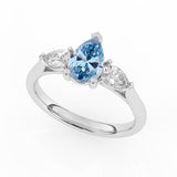 R-82310-BL-W  1.30ct Lab Diamond Three Stone Ring