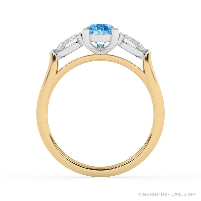 R-82310-BL-Y  1.40ct Lab Diamond Three Stone Ring (IGI Report Included)