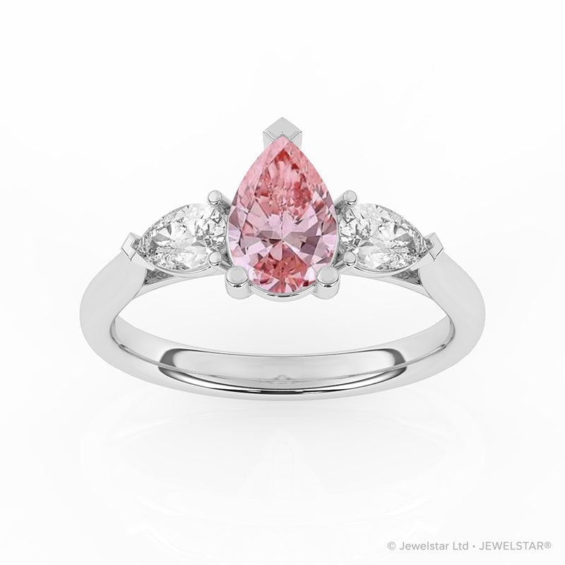 R-82310-PL-W  1.40ct Lab Diamond Three Stone Ring (IGI Report Included)