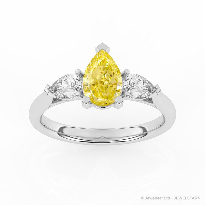 R-82310-YL-W  1.40ct Lab Diamond Three Stone Ring (IGI Report Included)