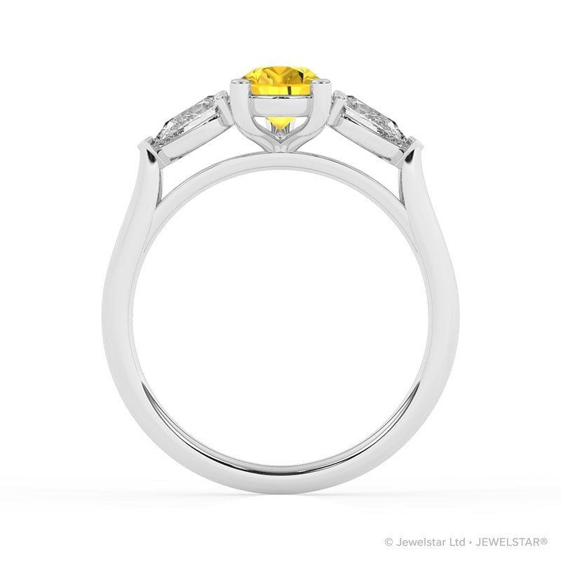 R-82310-YL-W  1.40ct Lab Diamond Three Stone Ring (IGI Report Included)