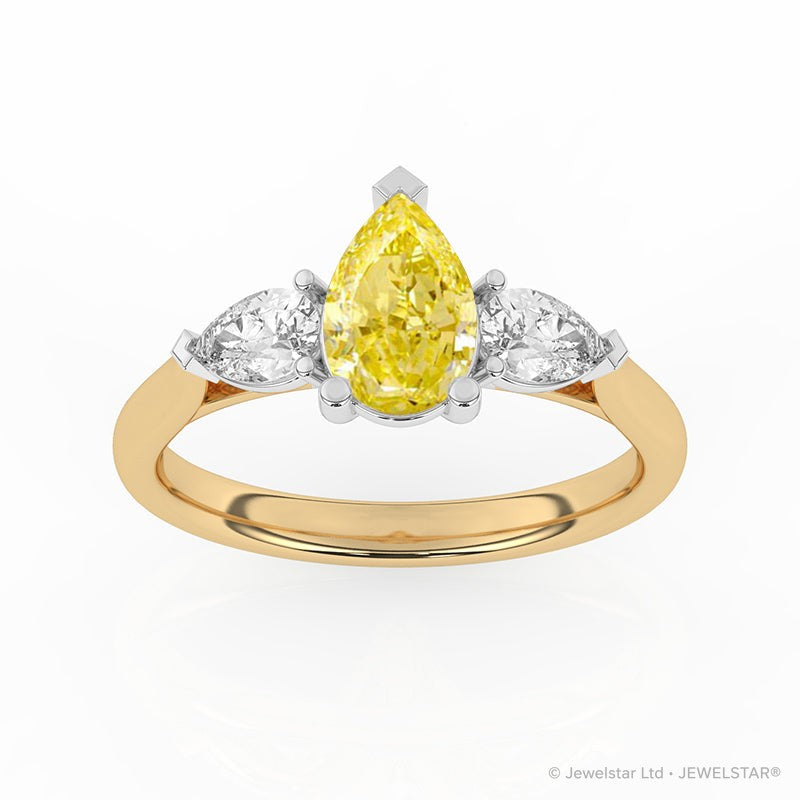 R-82310-YL-Y  1.40ct Lab Diamond Three Stone Ring (IGI Report Included)