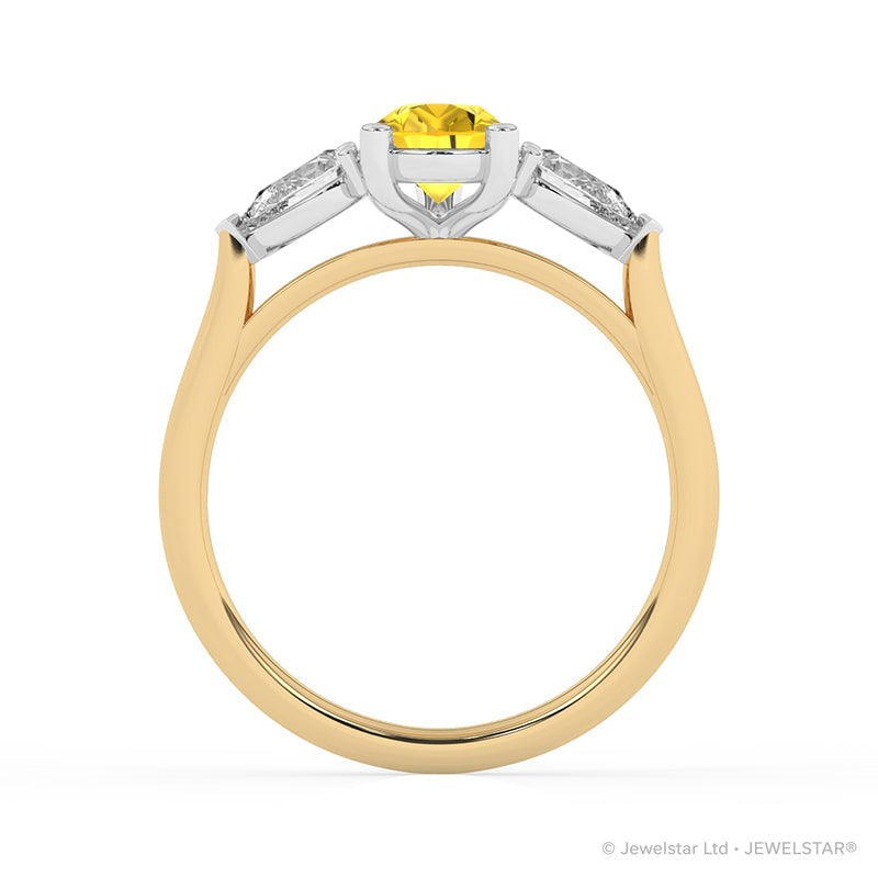 R-82310-YL-Y  1.40ct Lab Diamond Three Stone Ring (IGI Report Included)