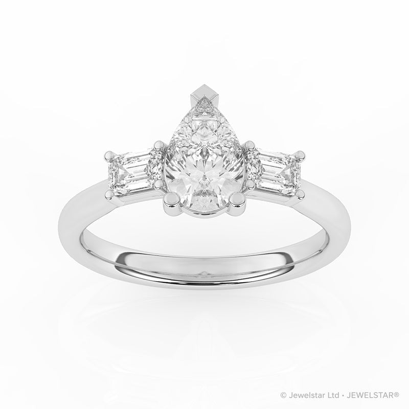 R-82311-AD-W  1.40ct Lab Diamond Three Stone Ring